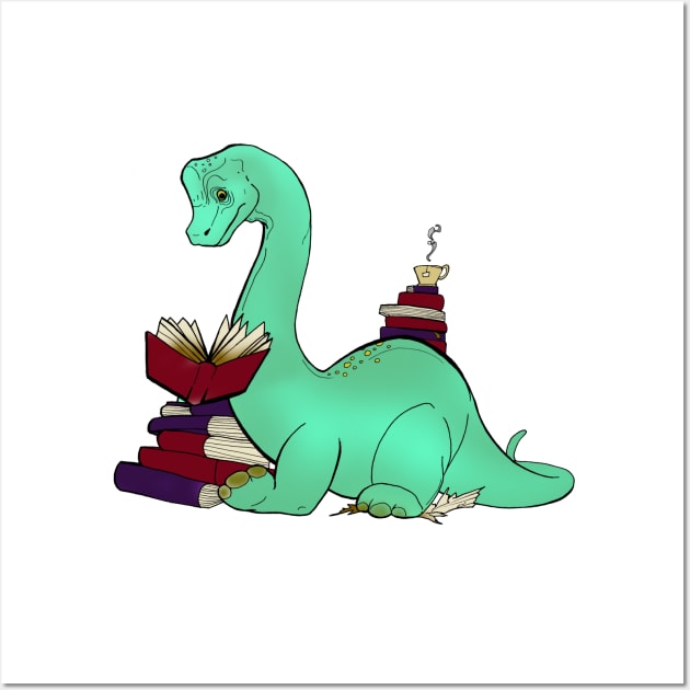 Bookasaurus Wall Art by Perryology101